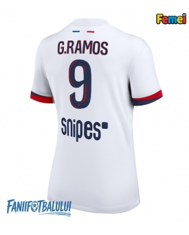 Paris Saint-Germain Goncalo Ramos #9 Tricou Fotbal Replică 2025-26 Femei Deplasare